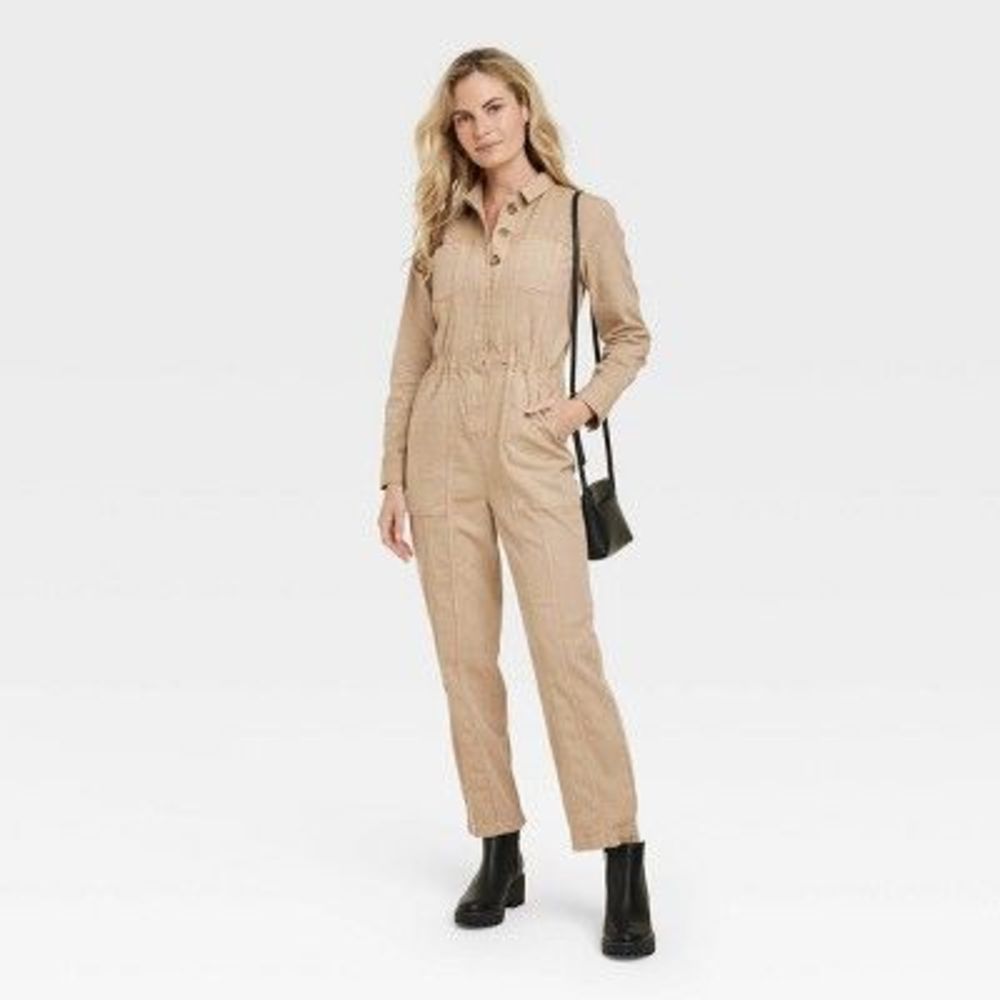 Universal Thread Tan Jumpsuit - Picture 2 of 2